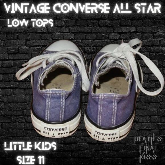 Converse All Star black mono & blue canvas low top sneakers shoes 11 - Picture 12 of 14